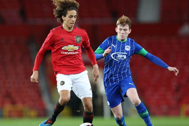 INCOMING: Sean McGurk, in action for Wigan Athletic during an FA Youth Cup: Sixth Round match against Manchester United at Old Trafford, has signed for Leeds United. Picture: Charlotte Tattersall/Getty Images