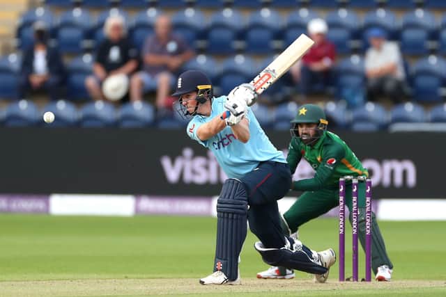 No problem: England's Zak Crowley strikes out. Picture: Bradley Collyer/PA Wire.