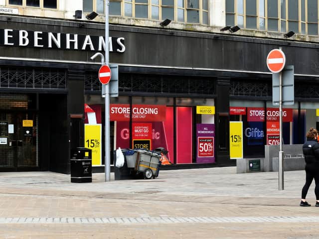 The Debenhams store in Leeds city centre