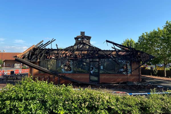 The Burger King outlet at Clifton Moor has been destroyed in the fire
