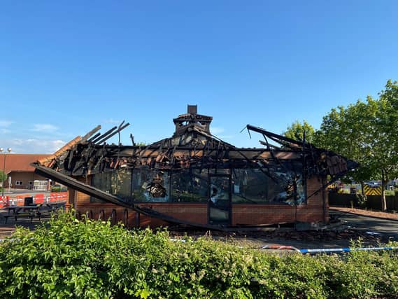 The Burger King outlet at Clifton Moor has been destroyed in the fire