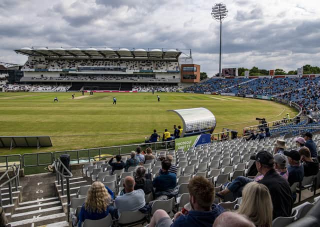 Yorkshire cricket supporters back in the ground at Headingley Stadium for a T20 match (Picture: Tony Johnson)