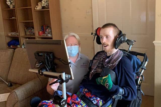 Richie Cottingham, 26, cried tears of joy when he heard his new accent for the first time and sounded like his family and friends from Howden. (Pic: SWNS)