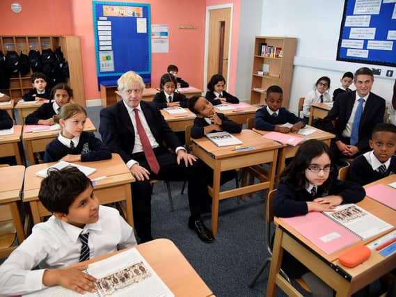 Boris Johnson and Gavin Williamson during a visit to Pimlico Primary school in South West London in 2018: Picture: Toby Melville/PA Wire