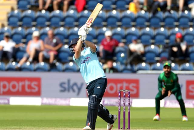 England's Phil Salt in action during the first one day international match at Sophia Gardens. Picture: Bradley Collyer/PA