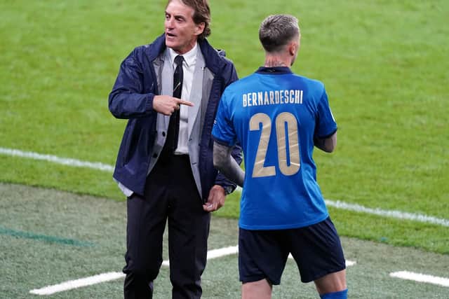No messing: Italy manager Roberto Mancini was quick to make substitutions if he was unhappy with how things were going.Picture: Mike Egerton/PA Wire.