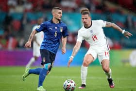Powerhouse: Leeds United's Kalvin Phillips, right, and Declan Rice, were superb in the final and impressed throughout the tournament. Picture: Nick Potts/PA Wire.