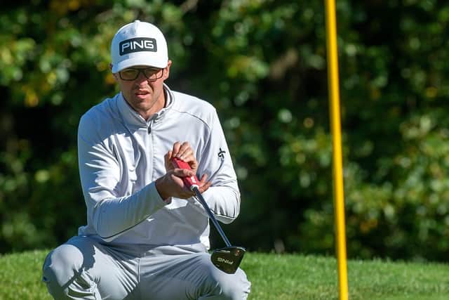Nick Poppleton at
2020protour final at Huddersfield Golf Club.
5 October 2020. (Picture: Bruce Rollinson)