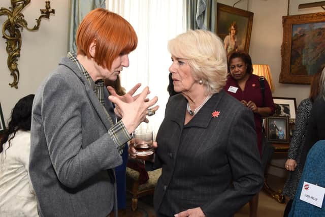 Mary Portas talking to the Duchess of Cornwall at a Women of the World festival reception in 2019. Picture: Stuart C Wilson/PA.