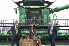 Show director Charles Mills, left, is pictured with Bradford-born television presenter Anita Rani and the Yorkshire Agricultural Society's chief executive, Nigel Pulling, ahead of the launch of this year's Great Yorkshire Show in Harrogate.(Picture: The Yorkshire Agricultural Society)