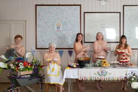 Pictured, from left to right: Jane Ellison-Bates, Jennifer Scott, Rachel Warren, Penny Hart-Woods, Samantha Harrison. The actresses and Grassington Players members are set to perform Gary Barlow and Tim Firth’s uplifting musical The Calendar Girls: The Musical this autumn. Photo credit: Heidi Marfitt Photography