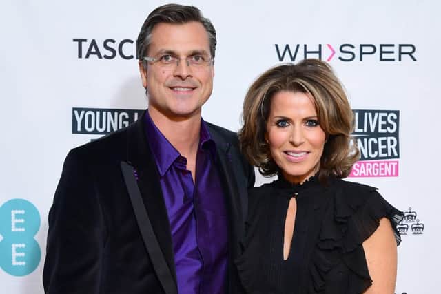 Natasha Kaplinsky and her husband Justin Bower in 2019. Picture: Ian West/PA.
