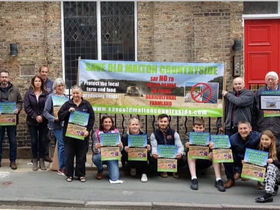 Locals protest against Harmony Energy's plans for the solar farm near Old Malton