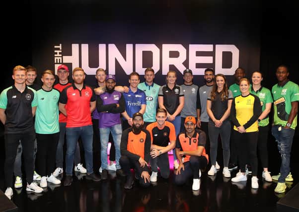 Players for the eight teams in The Hundred line up following The Hundred Draft. WIn tickets to see them at Headingley (Picture Christopher Lee/Getty Images for ECB)