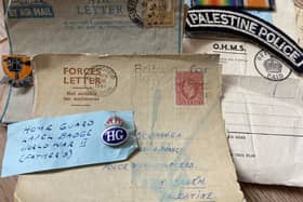 Geoffrey’s call-up papers, medical notes and telegrams home to his parents in Huddersfield were all contained in the time capsule