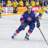 Jonathan Phillips, in action for GB againsT Sweden at this year's World Championships in Riga. Picture: Dean Woolley.