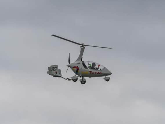 A gyroplane flying in the Sunderland Air Show in 2017. This was not the aircraft which crashed.