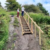 The new staircases on the Sandsend Trail section of the Cleveland Way