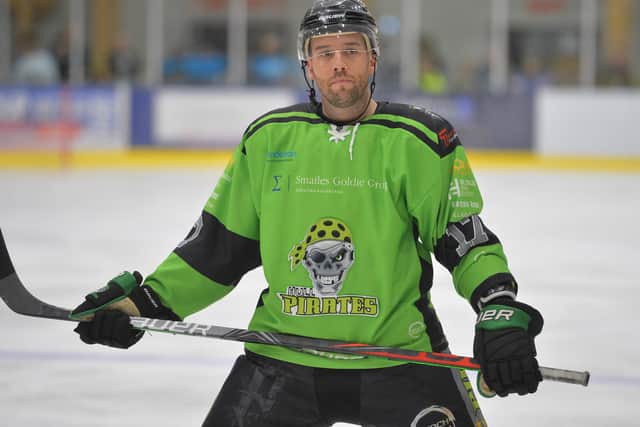 Jason Hewitt, in action at Elland Road against Leeds Chiefs during the 2019-20 NIHL National season. Picture: Dean Woolley.