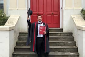 John Caven graduates from University of South Wales after having tried to take his life last year - he is now looking to become a full-time professional football coach