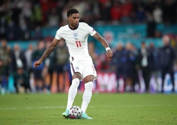 England and Manchester United footballer Marcus Rashford is campaigning to abolish child food poverty.