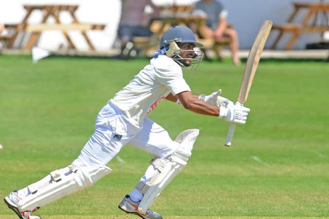 In the runs: Ossett batsman  Rishin Mahamarakkala Patabedige, who scored 22.
