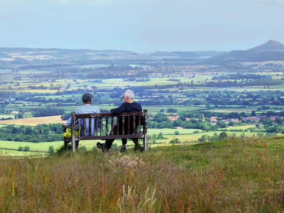 Taking in the view from Lordstones Country Park. Picture: Gary Longbottom.
