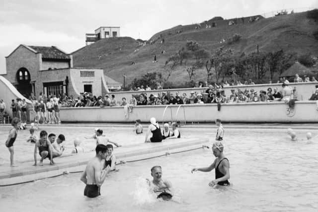 Swimming at Scarborough in the 1930s.