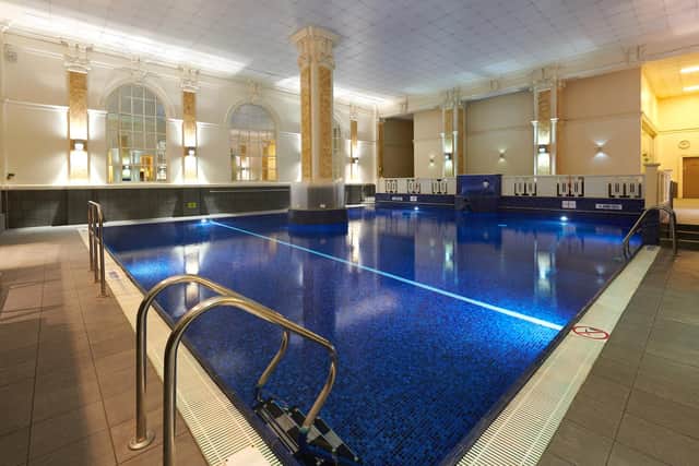 The impressive swimming pool is one of the largest of any hotel in London