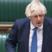 Boris Johnson speaks during Prime Minister's Questions on July 14, 2021.