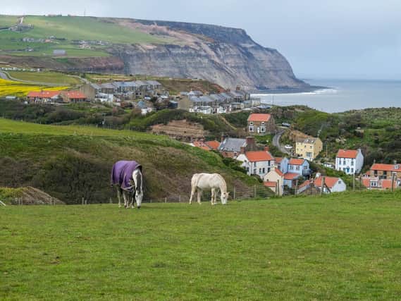 View of Staithes from the Cleveland Way on the North Yorkshire coast