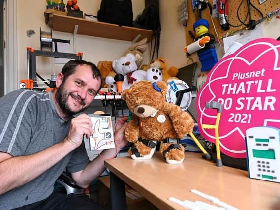 Nick Hardman makes special teddy bears that normalise medical conditions for children