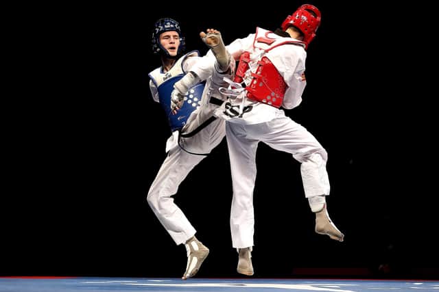 Doncaster's world taekwondo champion Bradly Sinden is a genuine medal hope in Tokyo. Picture: Martin Rickett/PA