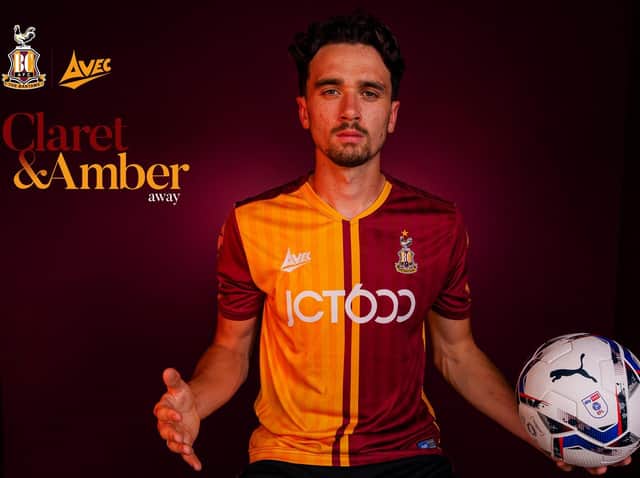 MODEL PROFESSIONAL: Summer signing Alex Gilliead shows off the new strip