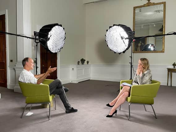 Dominic Cummings during an interview with Laura Kuenssberg. Picture: Jeff Overs/BBC/PA Wire.