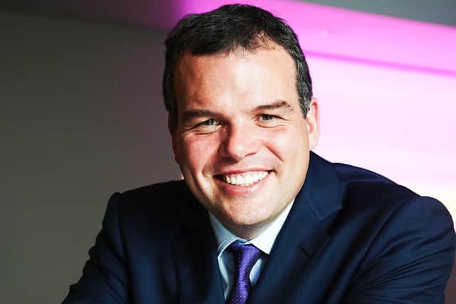 David Richards, a Yorkshire business man and the chief executive for WANdisco plc. Mr Richards was the founder of a scheme which has provided 14,000 laptops to the most disadvantaged children in the North of England missed by the Government’s laptop scheme. Photo credit: Submitted picture