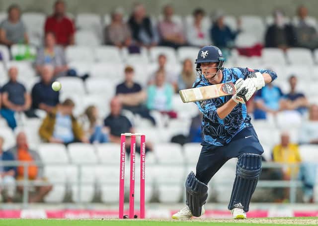 Not out: Yorkshire's George Hill hit an unbeaten 90. Picture by Alex Whitehead/SWpix.com