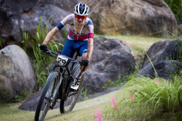 Great Britain's Tom Pidcock in action before winning gold medal in the men's cross country mountain biking at the Izu MTB Course on the third day of the Tokyo 2020 Olympic Games in Japan. (Picture: Jasper Jacobs/PA Wire)