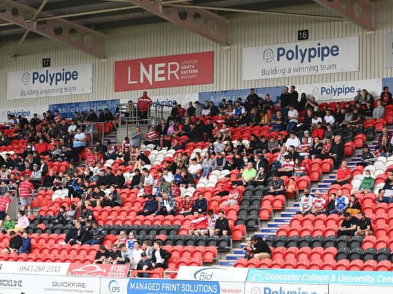 FANS: Doncaster Rovers supporters return to the Keepmoat Stadium for the pre-season friendly against Newcastle United