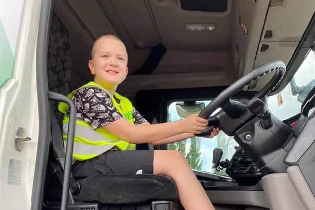 Eight-year-old Zak Frost, who is autistic, is obsessed with Eddie Stobart according to his mum Lisa - who spends hours every weekend driving the motorways of Yorkshire to try and spot the trucks.