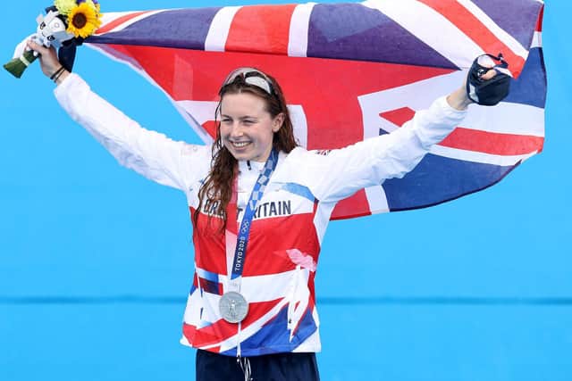 SILVER: Georgia Taylor-Brown finished second in the women's triathlon on day four. Picture: Getty Images.