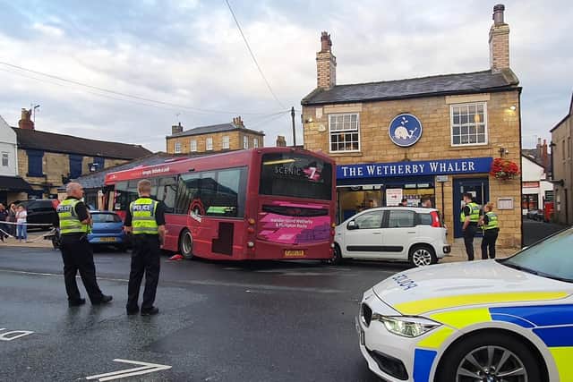 The accident is currently causing disturbances to travel currently in Wetherby. Photo credit: Simon Dewhurst