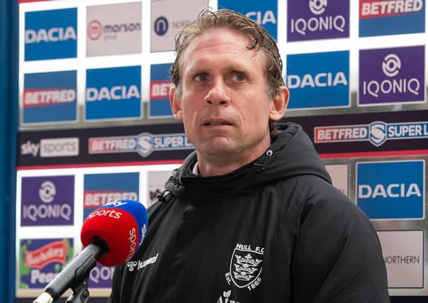Hull FC coach Brett Hodgson is excited at the prospect of playing in front of home fans for the first time since he took up the reins seven months ago. Picture: Allan McKenzie/SWpix.com.
