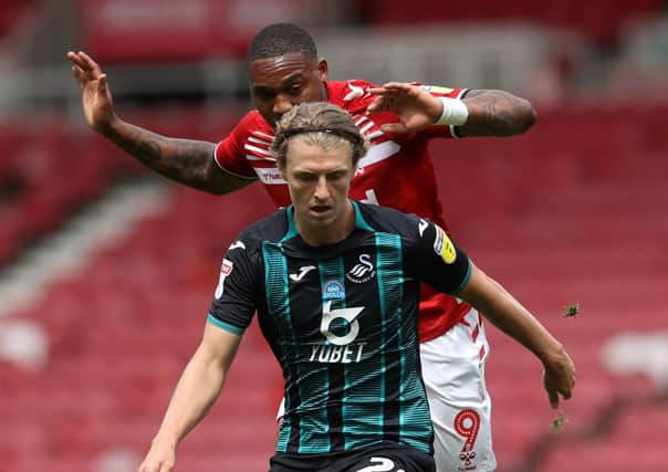Swansea City's George Byers (right) is a target of Sheffield Wednesday (Picture: PA)