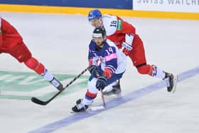BIG TIME: Liam Kirk, pictured in action against the Czech Republic in the recent World Championships in Latvia. Picture courtesy of Dean Woolley.