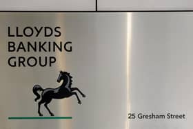 Library image of signage for the Lloyds Banking Group