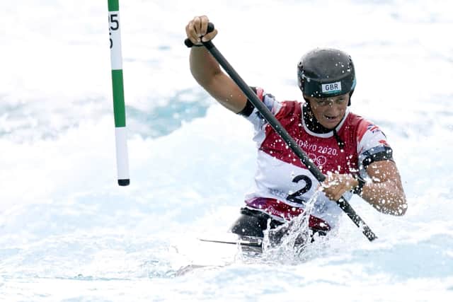 Silver: Great Britain's Mallory Franklin during the Women's C1 canoe slalom final.