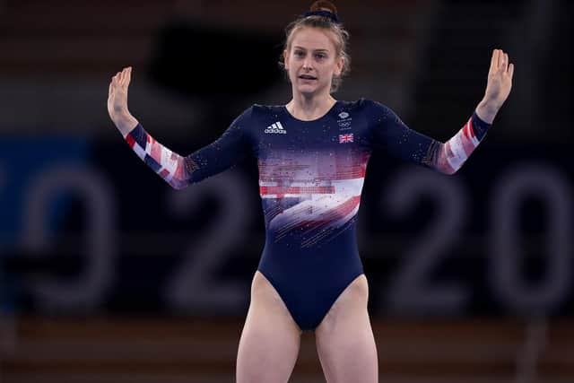 Great Britain's Bryony Page in action during the Women's Trampoline Gymnastics (Picture: PA)