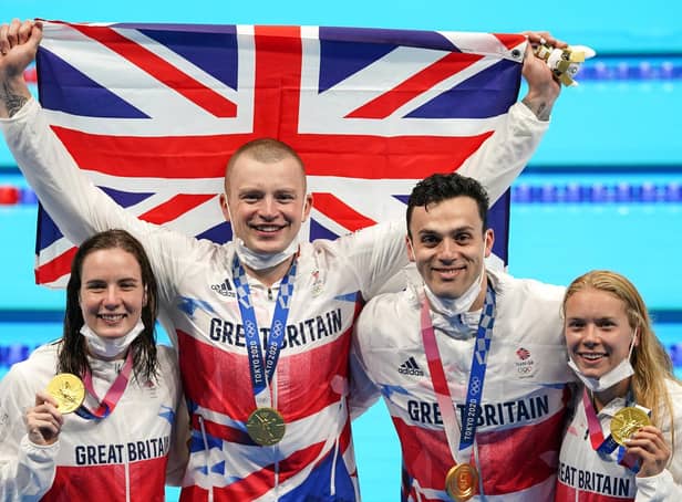VICTORY: For Team GB in the 4×100 metres medley relay in Tokyo. Picture: PA Wire.