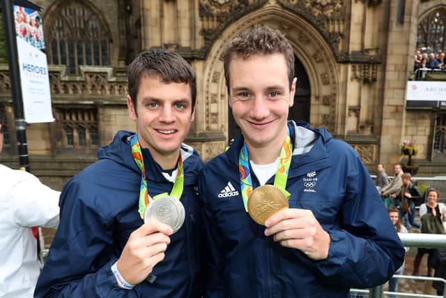 ONE-TWO: Jonny and Alistair Brownlee with their Olympic medals from Rio. Picture: Getty Images.